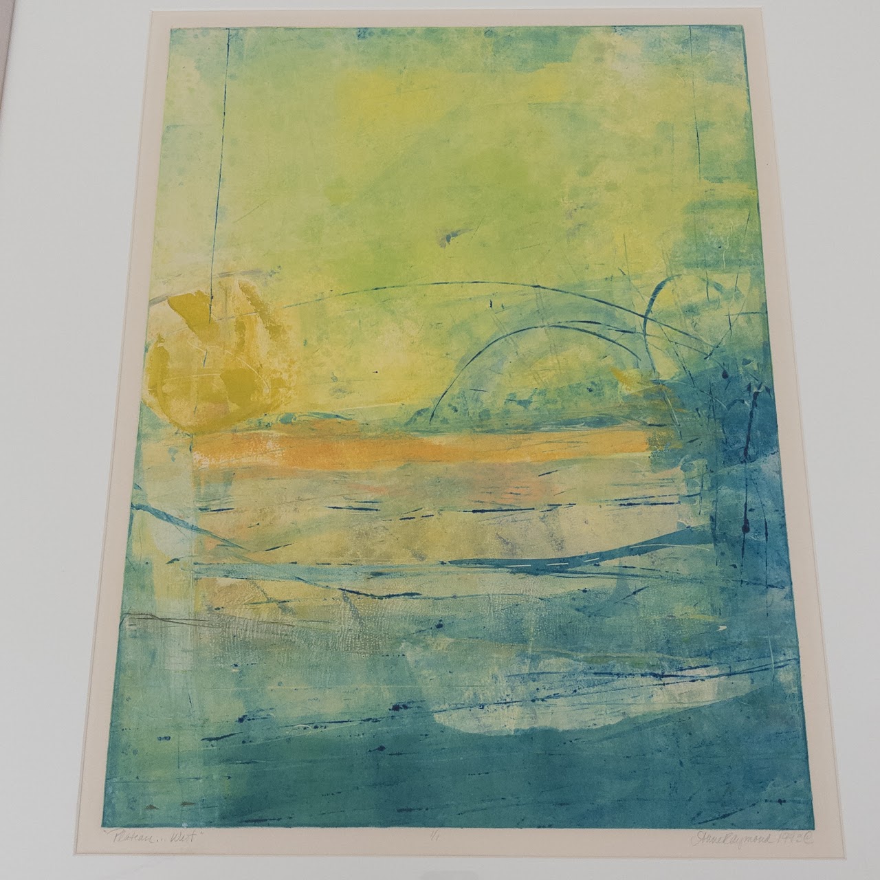 Anne Raymond 'Plateau...West' Monotype