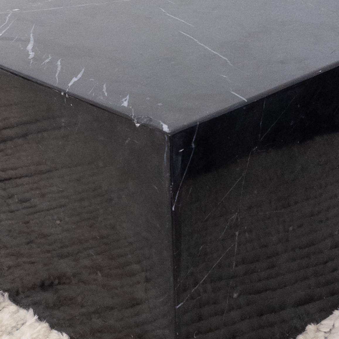 Black Marble Accent Table Pair