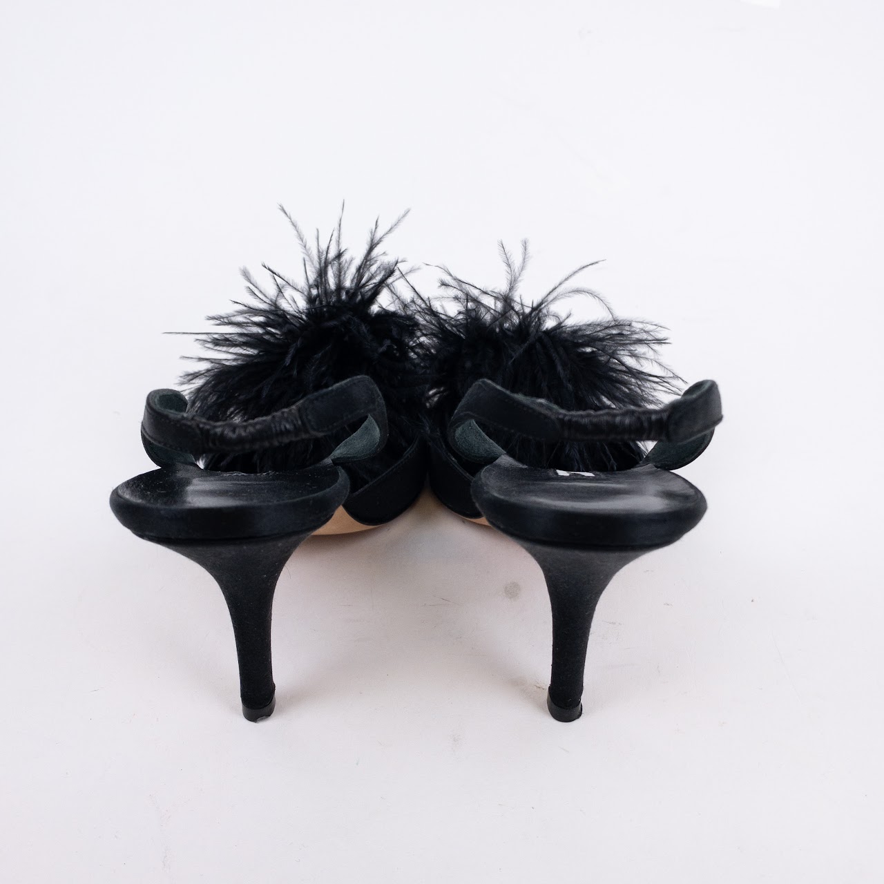 Manolo Blahnik Feather Toe Pumps