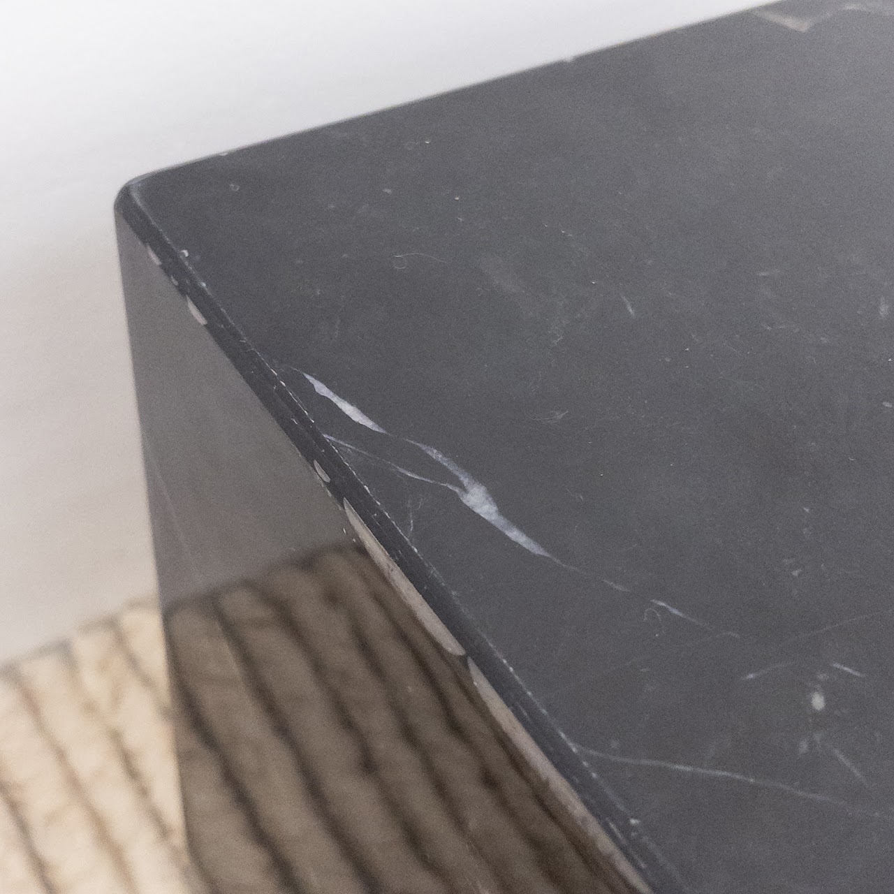 Black Marble Accent Table Pair