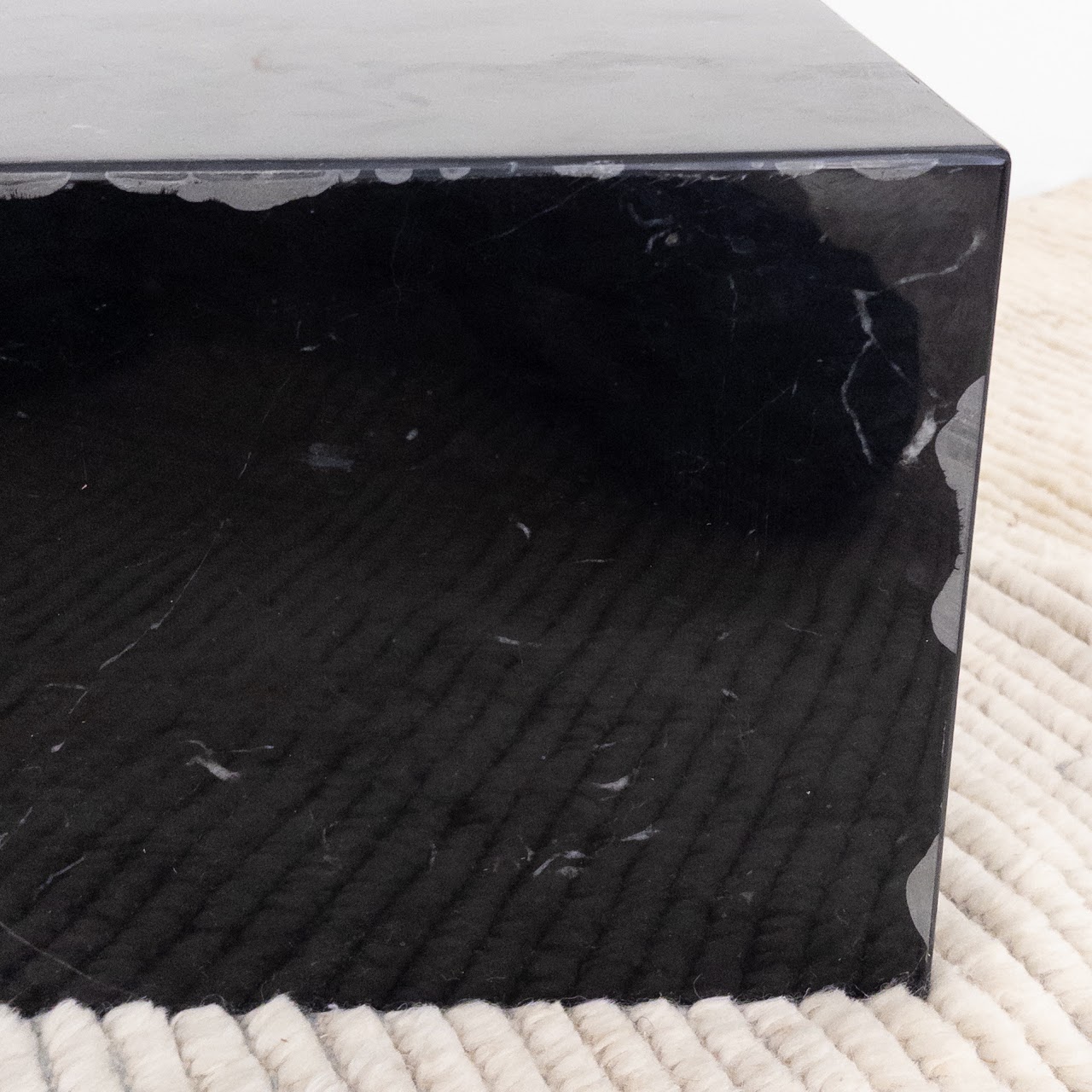 Black Marble Accent Table Pair