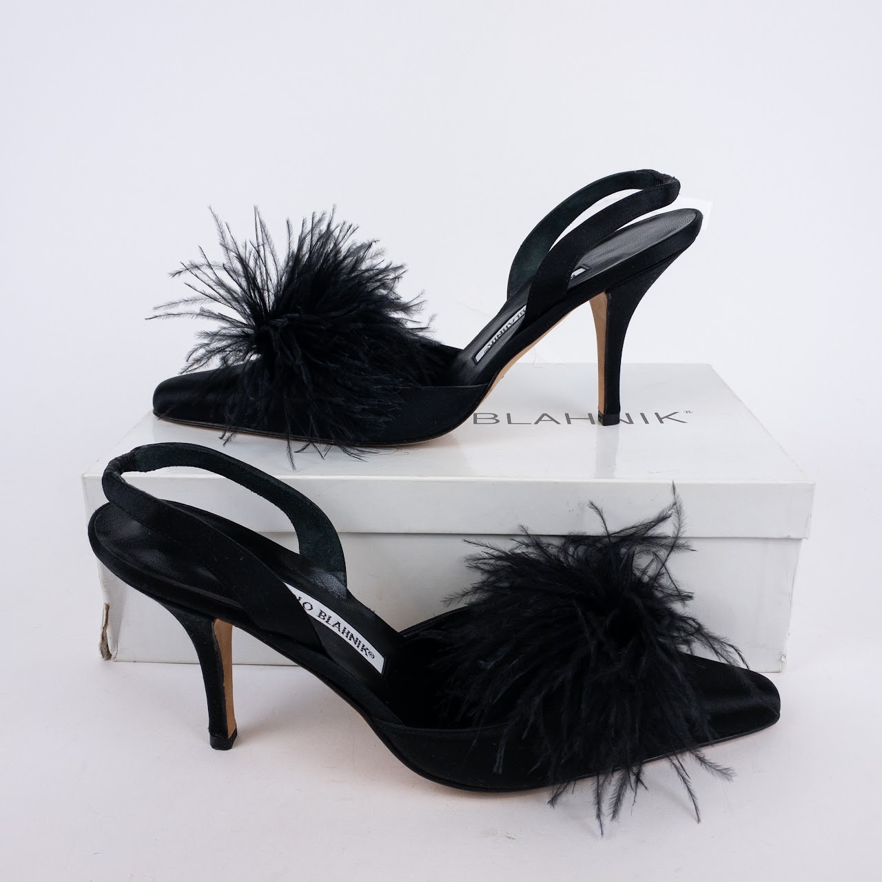 Manolo Blahnik Feather Toe Pumps