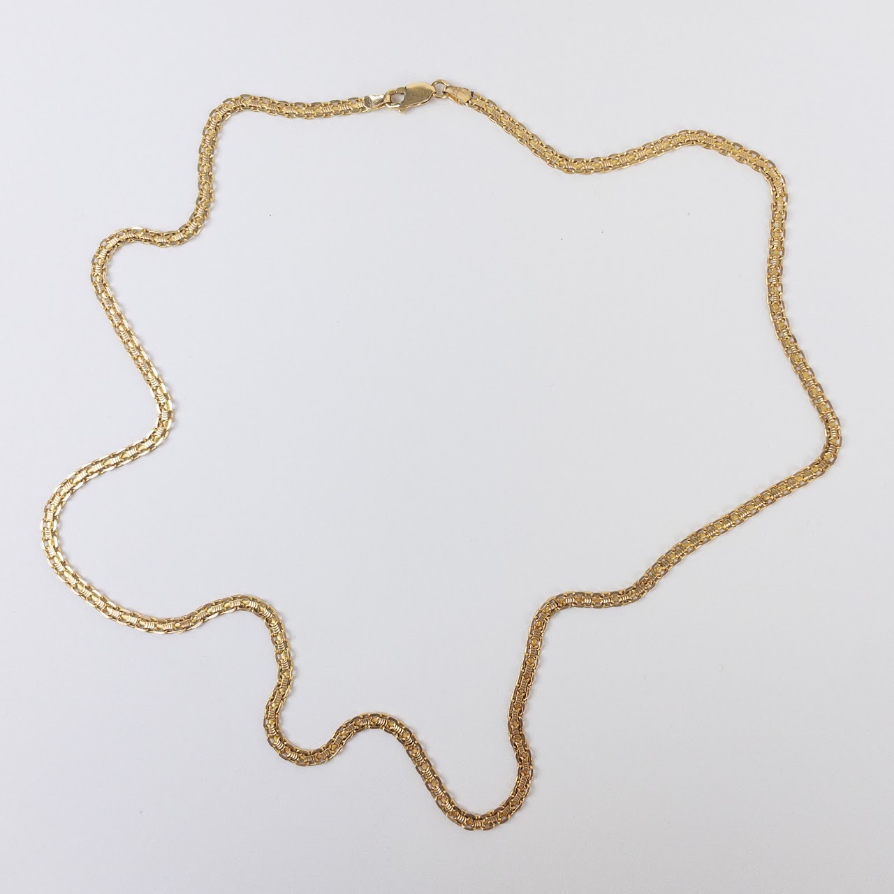 14K Gold Flat Chain Necklace