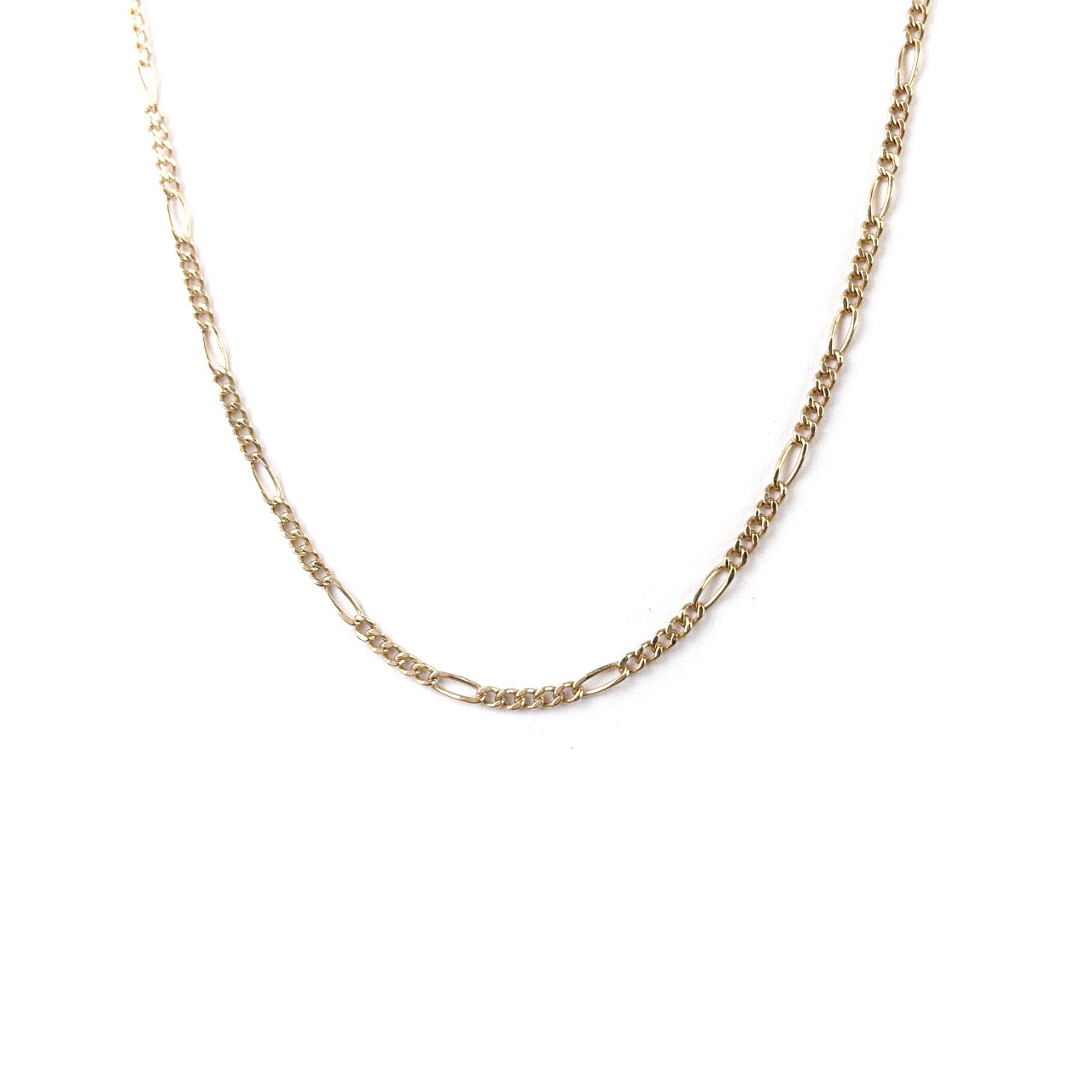 14K Gold Figaro Chain Necklace