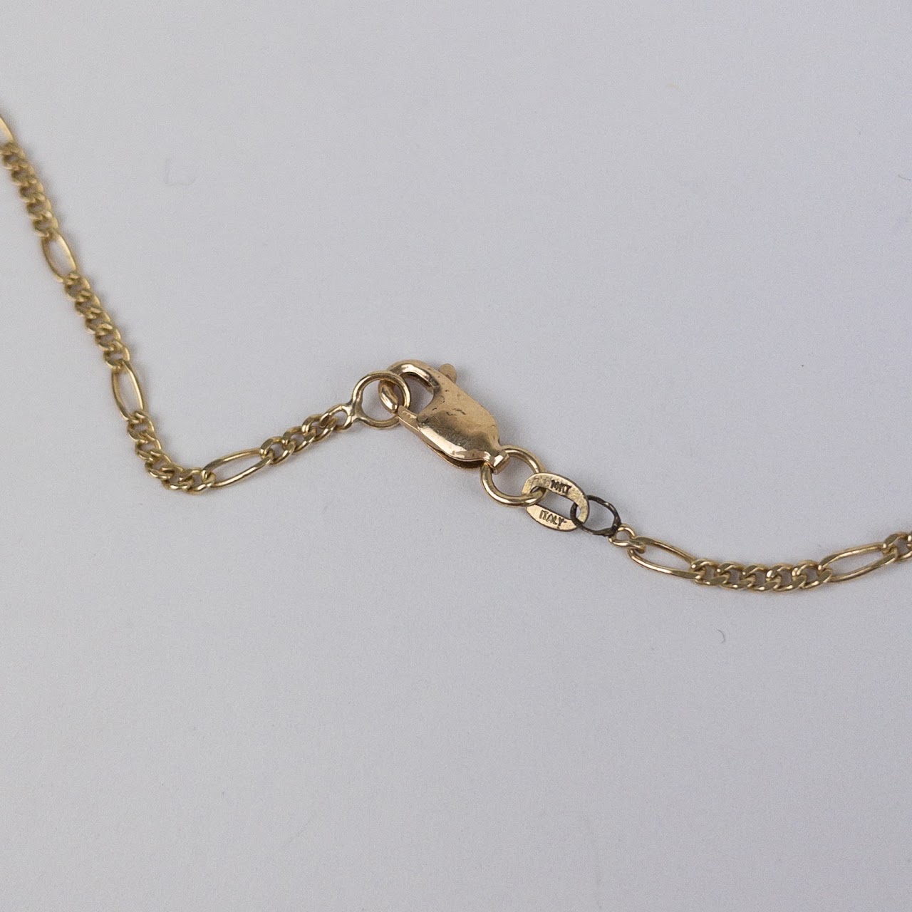 14K Gold Figaro Chain Necklace