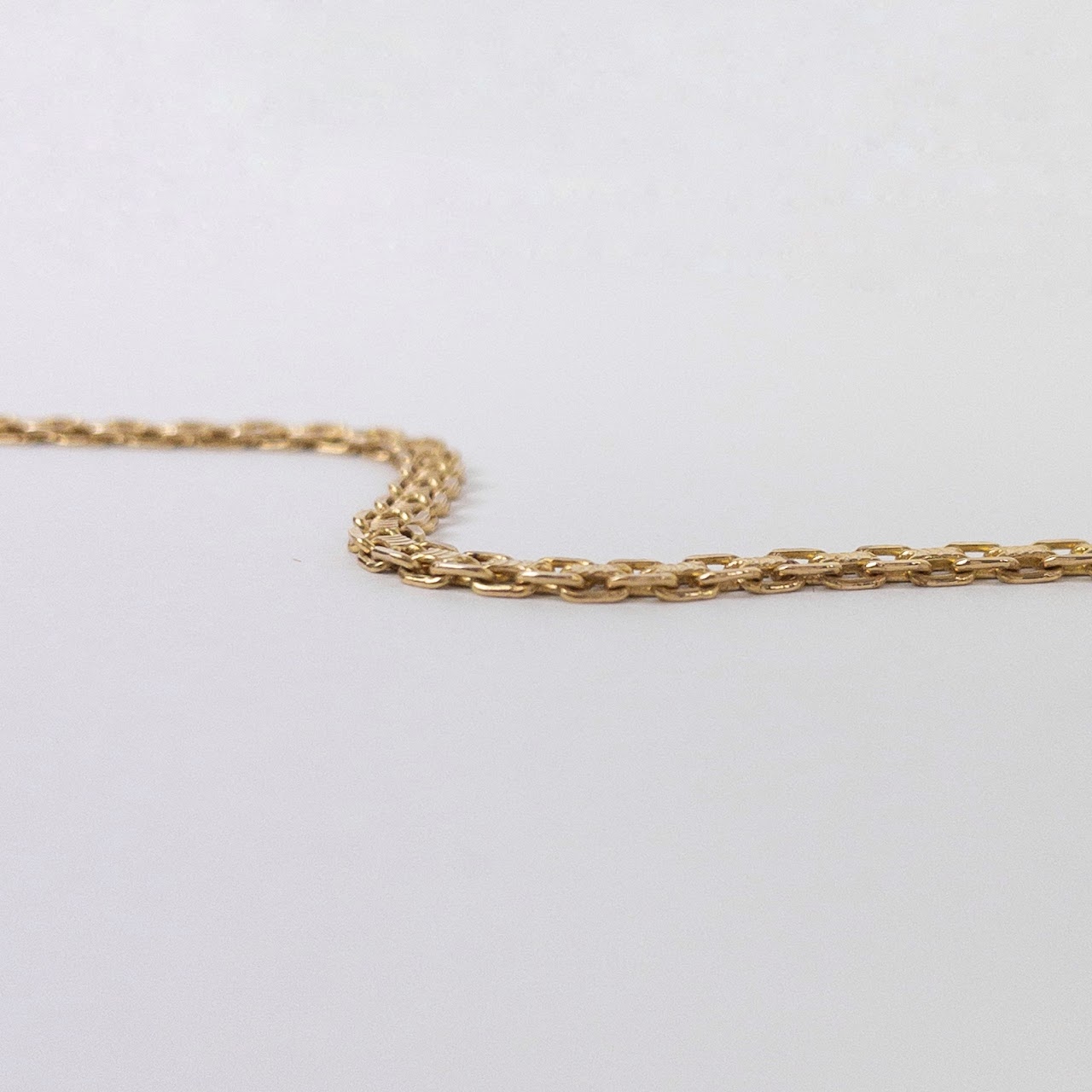 14K Gold Flat Chain Necklace