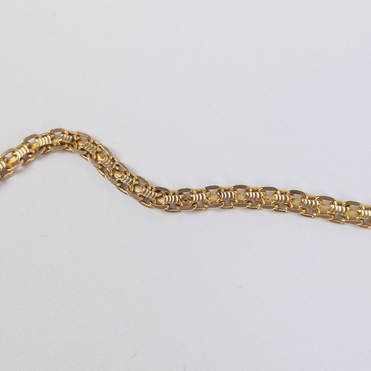 14K Gold Flat Chain Necklace