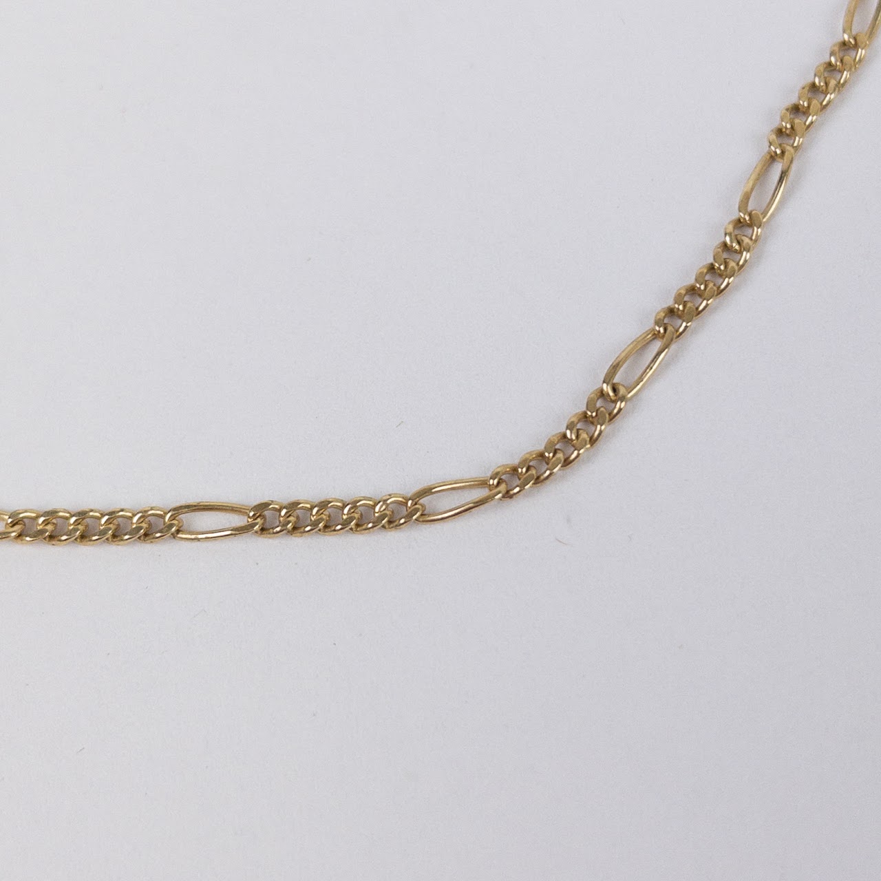 14K Gold Figaro Chain Necklace