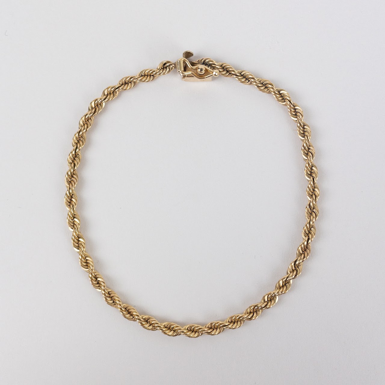 14K Gold Rope Chain Bracelet #2