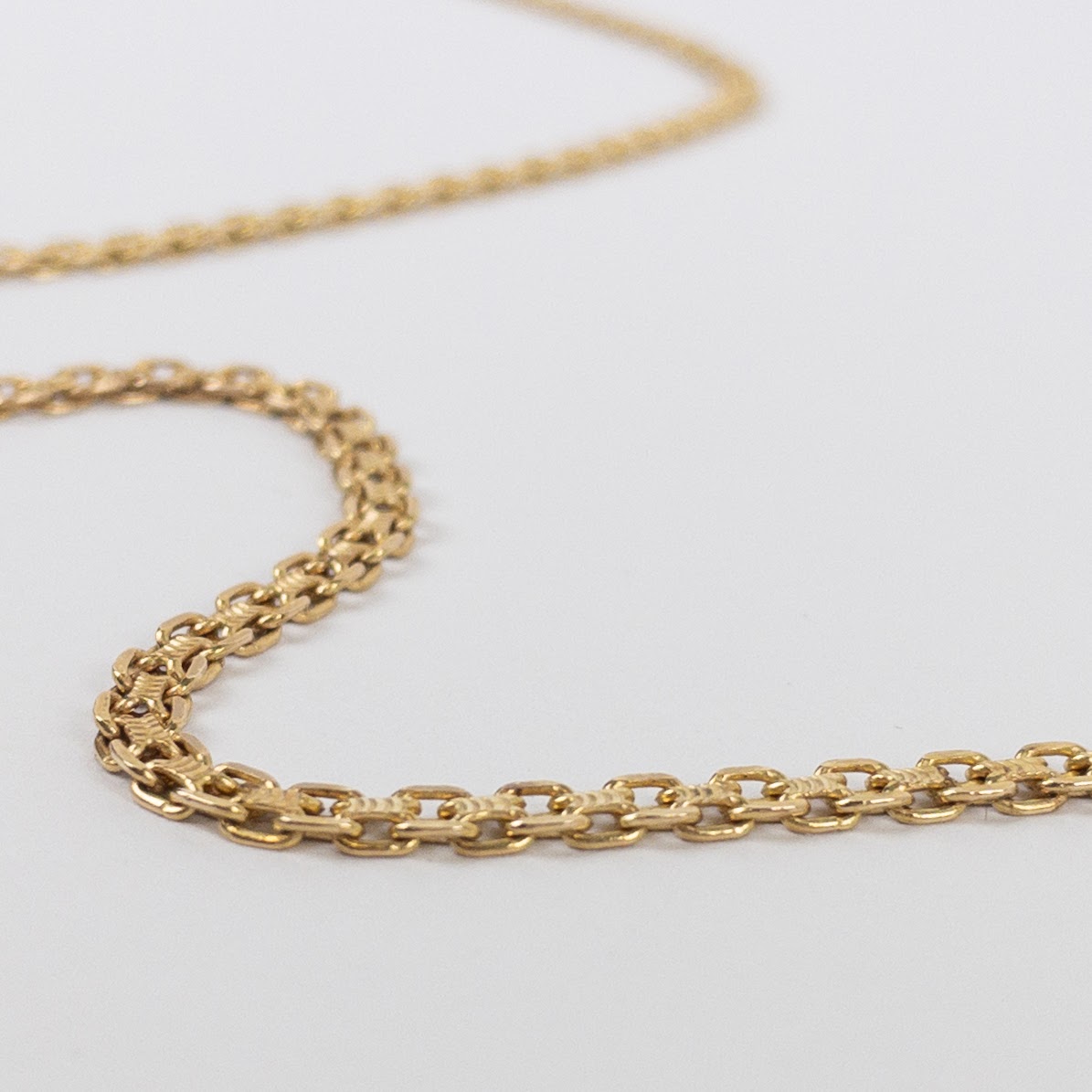 14K Gold Flat Chain Necklace