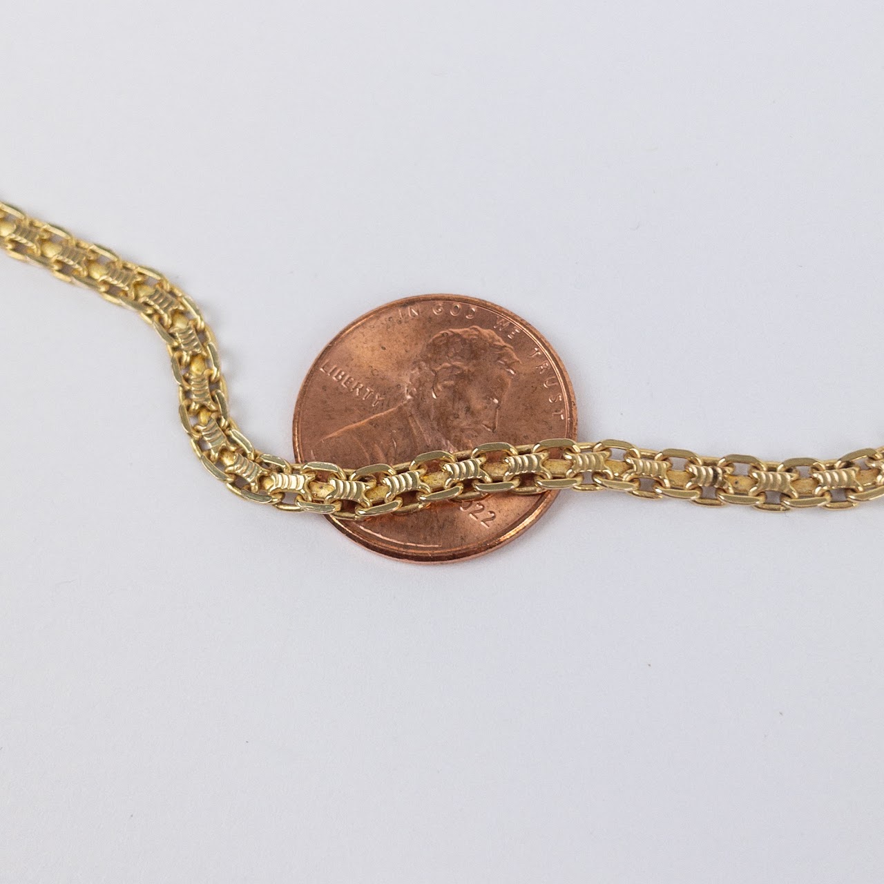 14K Gold Flat Chain Necklace