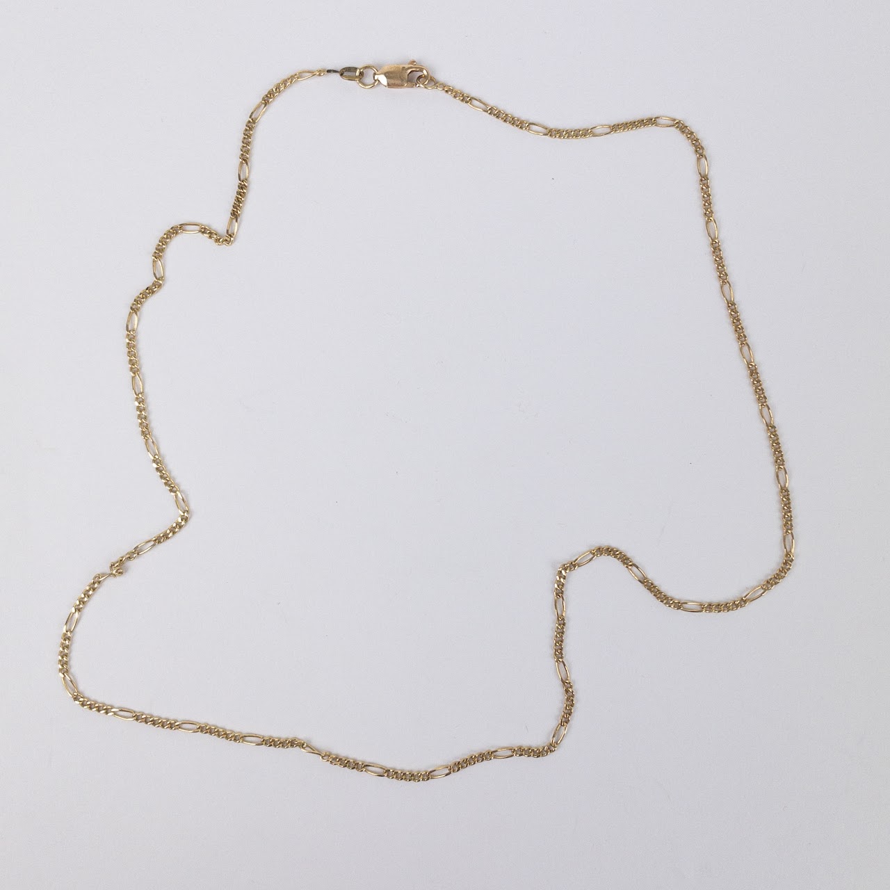 14K Gold Figaro Chain Necklace