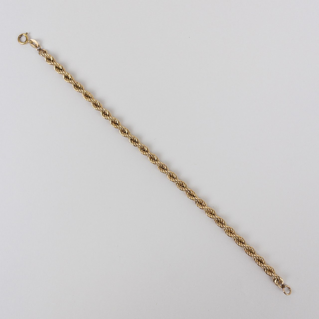 14K Gold Rope Chain Bracelet #1