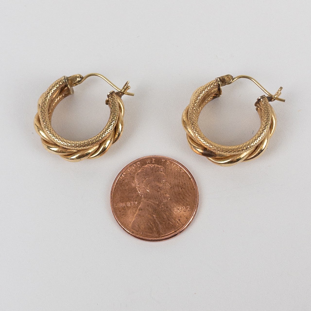 14K Gold Shrimp Style Earrings