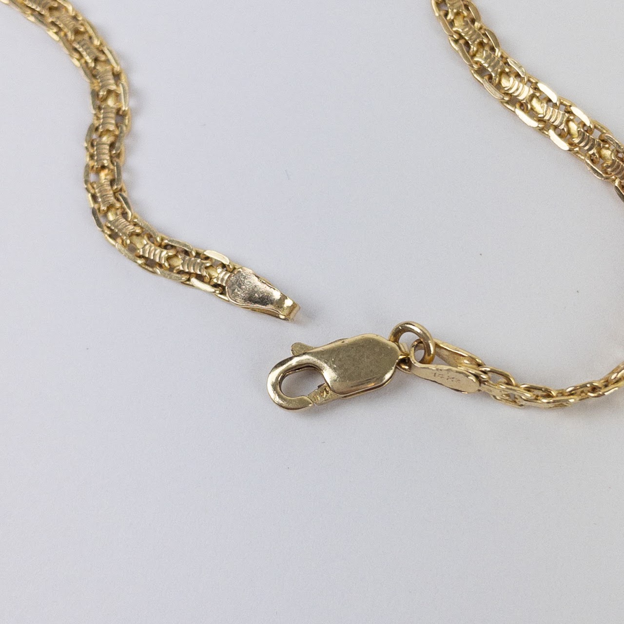 14K Gold Flat Chain Necklace