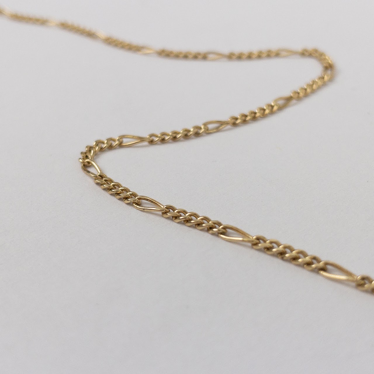 14K Gold Figaro Chain Necklace