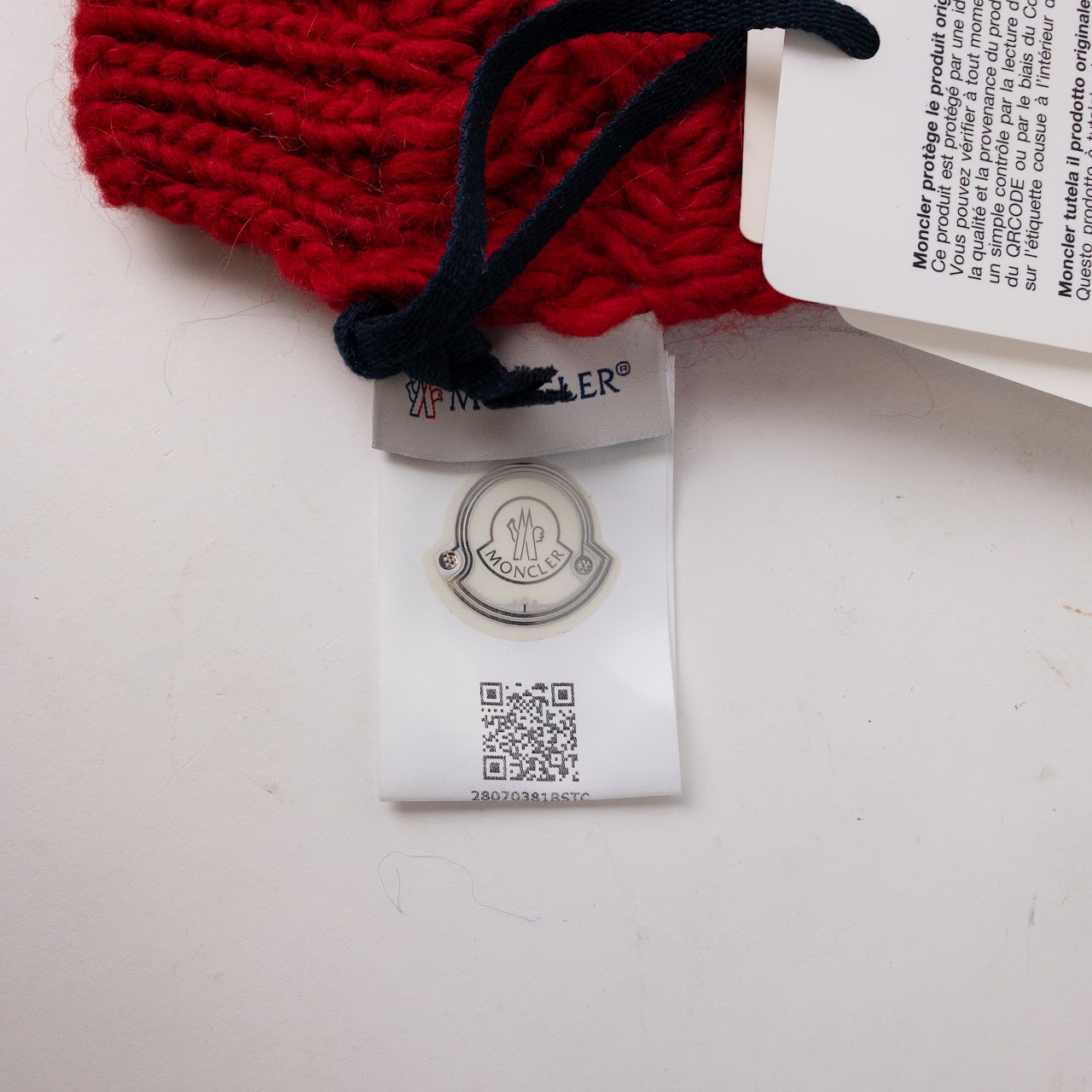 Moncler Wide Knit Scarf with Tags