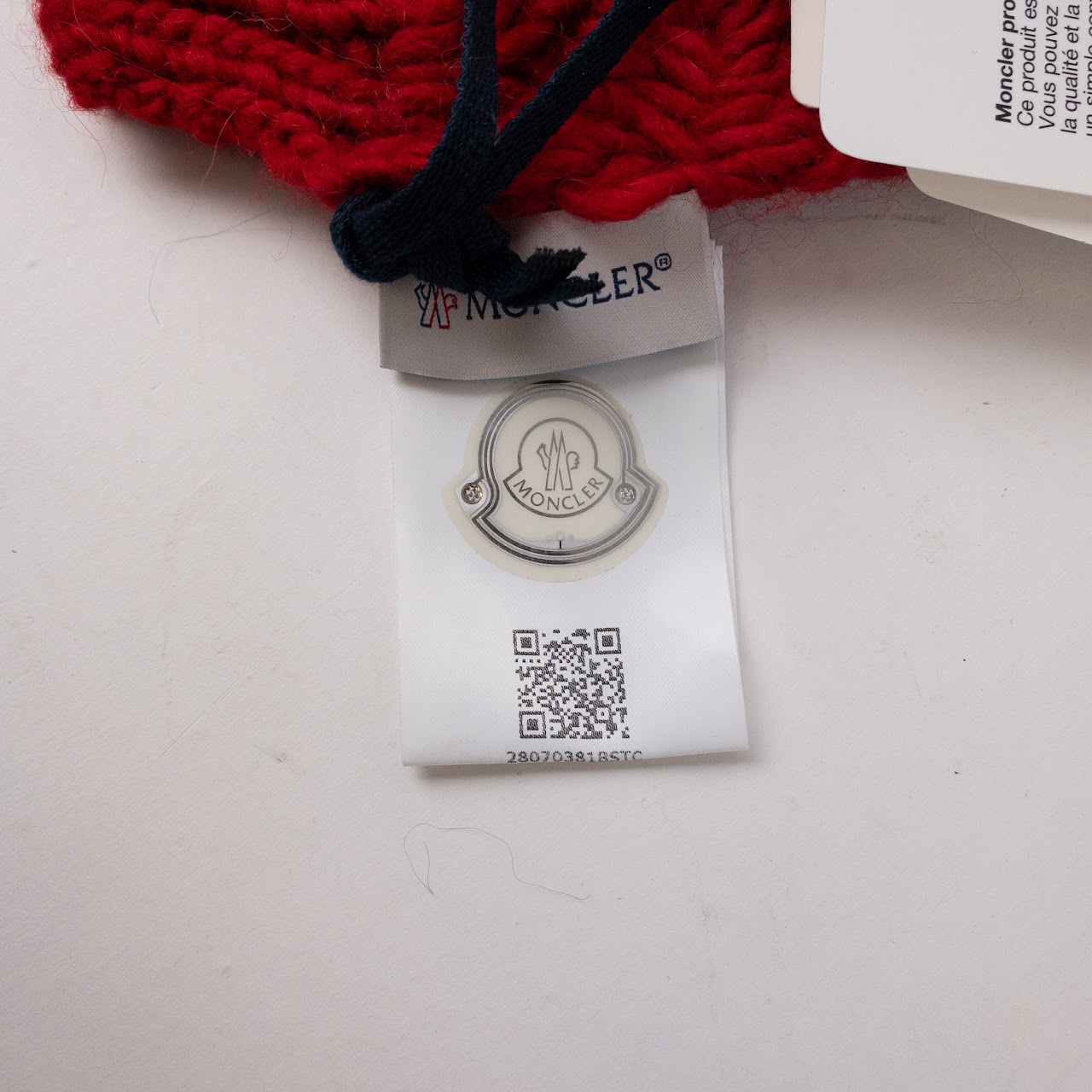 Moncler Wide Knit Scarf with Tags