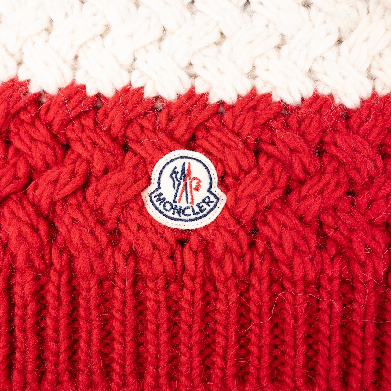 Moncler Wide Knit Scarf with Tags