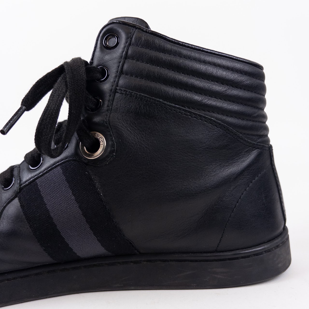 Gucci Viaggio Web Detail High Top Sneakers