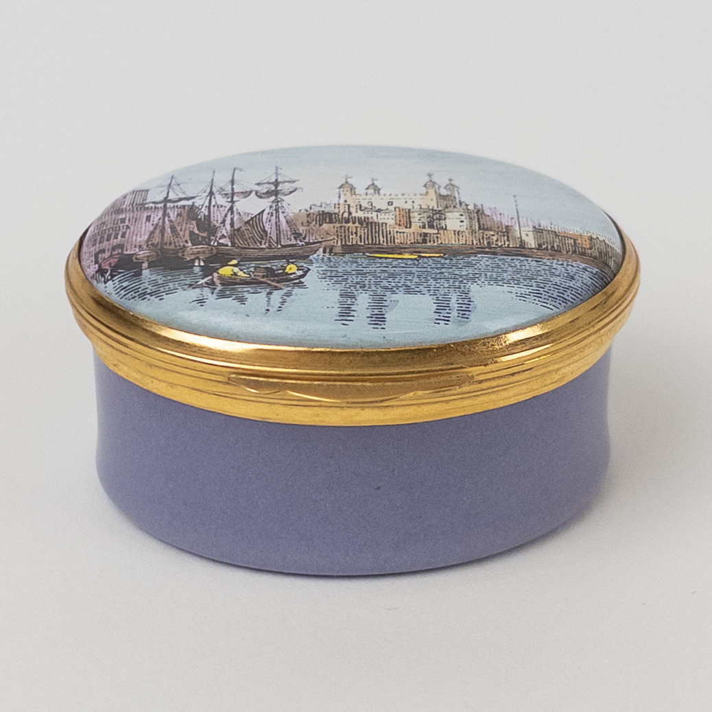 Crummels Enamel 'Tower of London'  Trinket Box