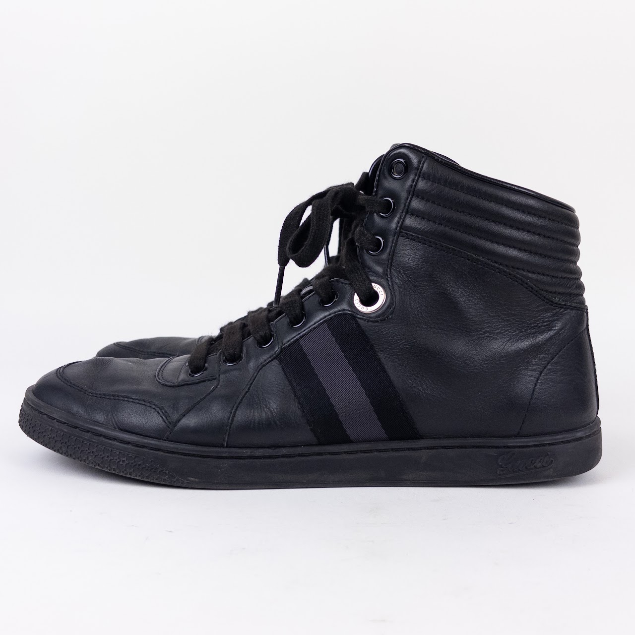 Gucci Viaggio Web Detail High Top Sneakers