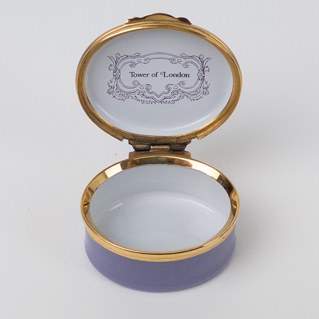 Crummels Enamel 'Tower of London'  Trinket Box