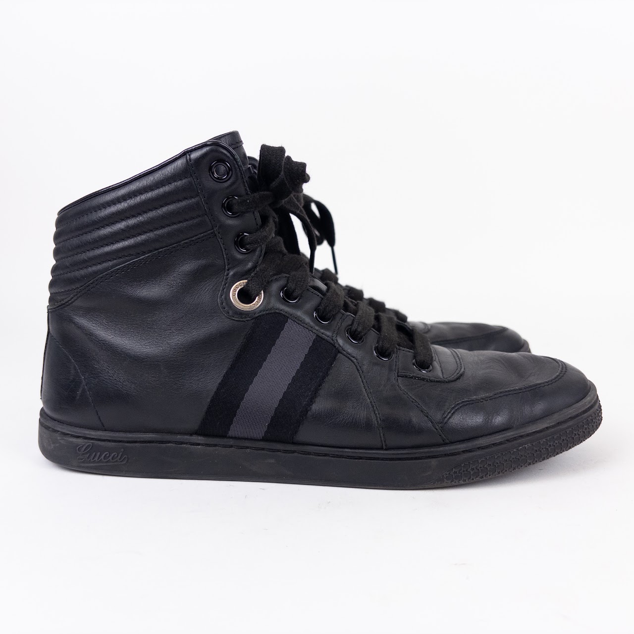 Gucci Viaggio Web Detail High Top Sneakers