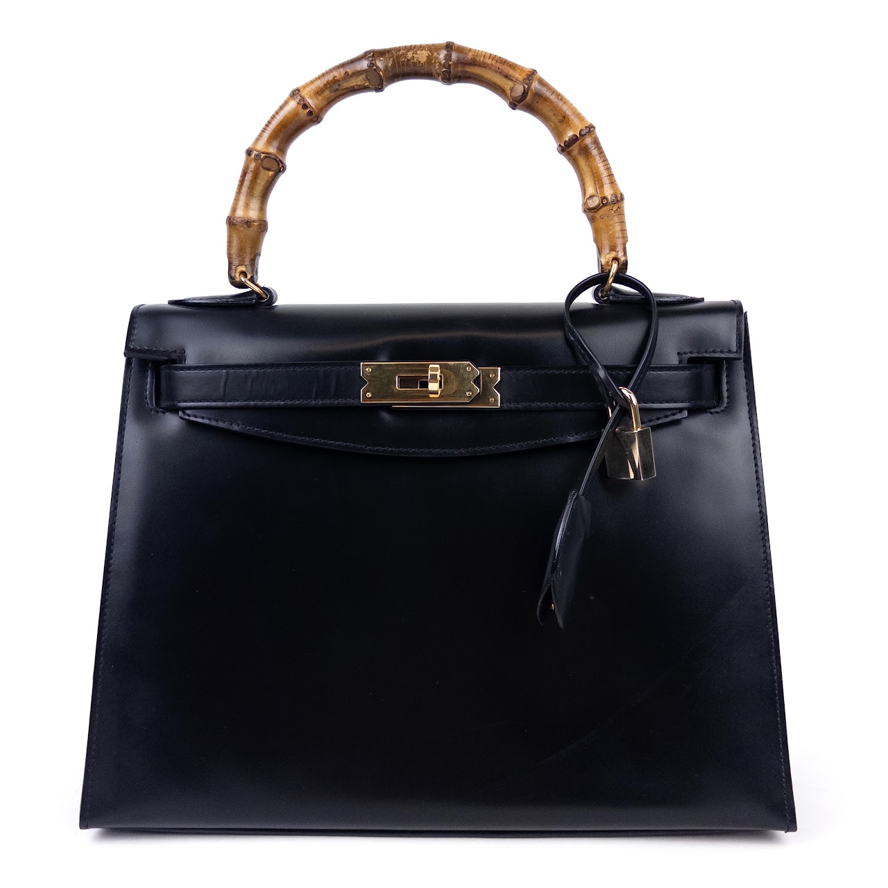 Lederer Polished Leather Frame Handbag