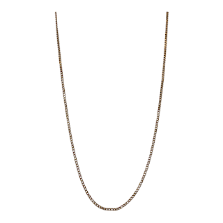 14K Gold Beveled Chain Necklace
