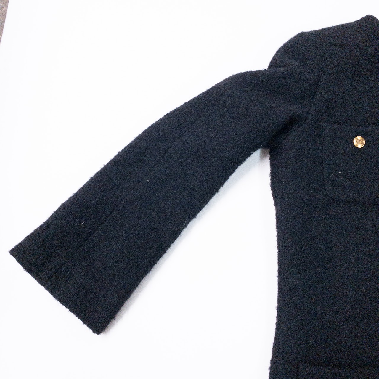 Sandro Wool Bouclé Long Coat