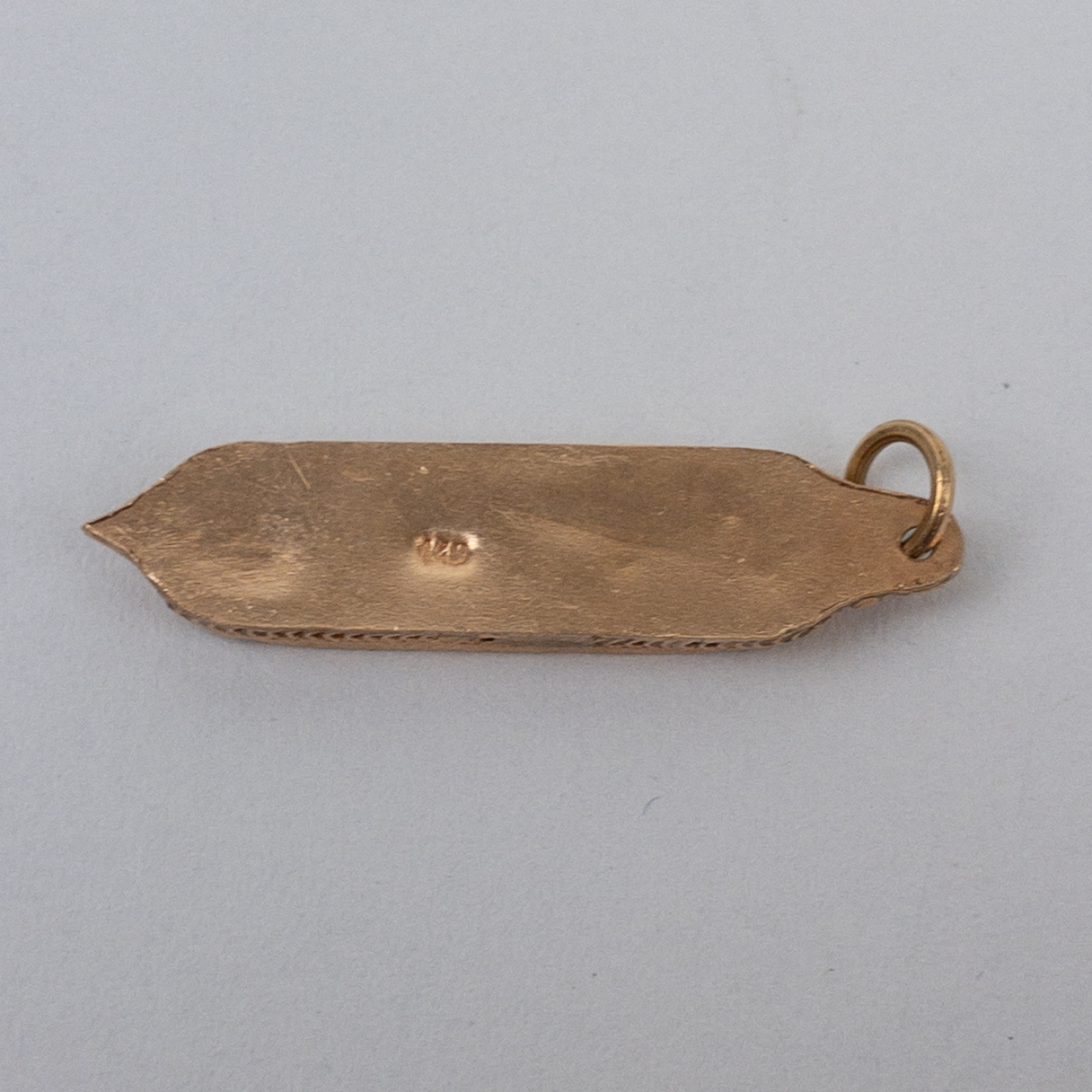 14K Gold Mezuzah Pendant