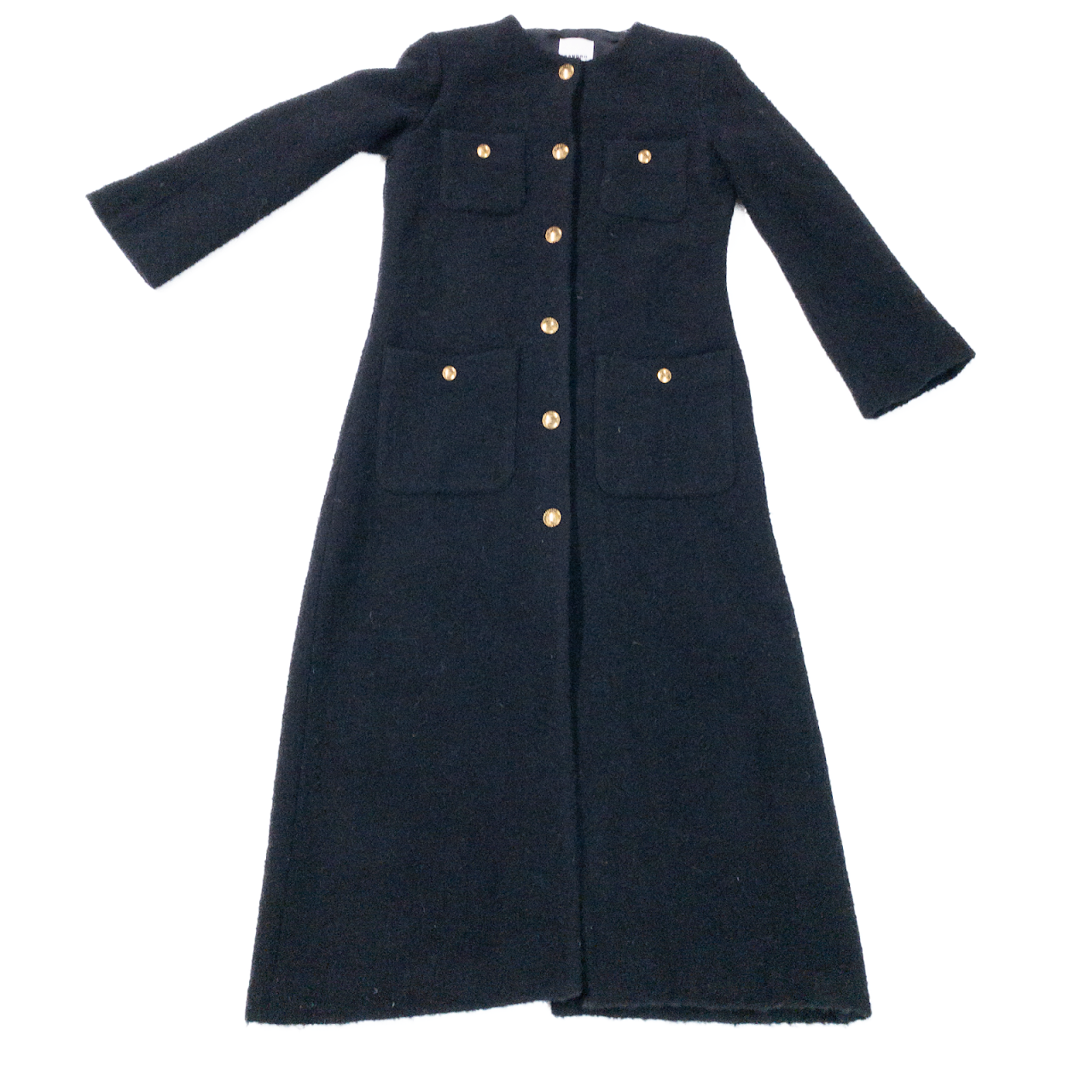 Sandro Wool Bouclé Long Coat