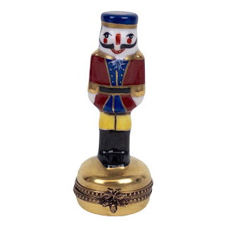 Rochard Limoges Peint Mein Miniature Nutcracker