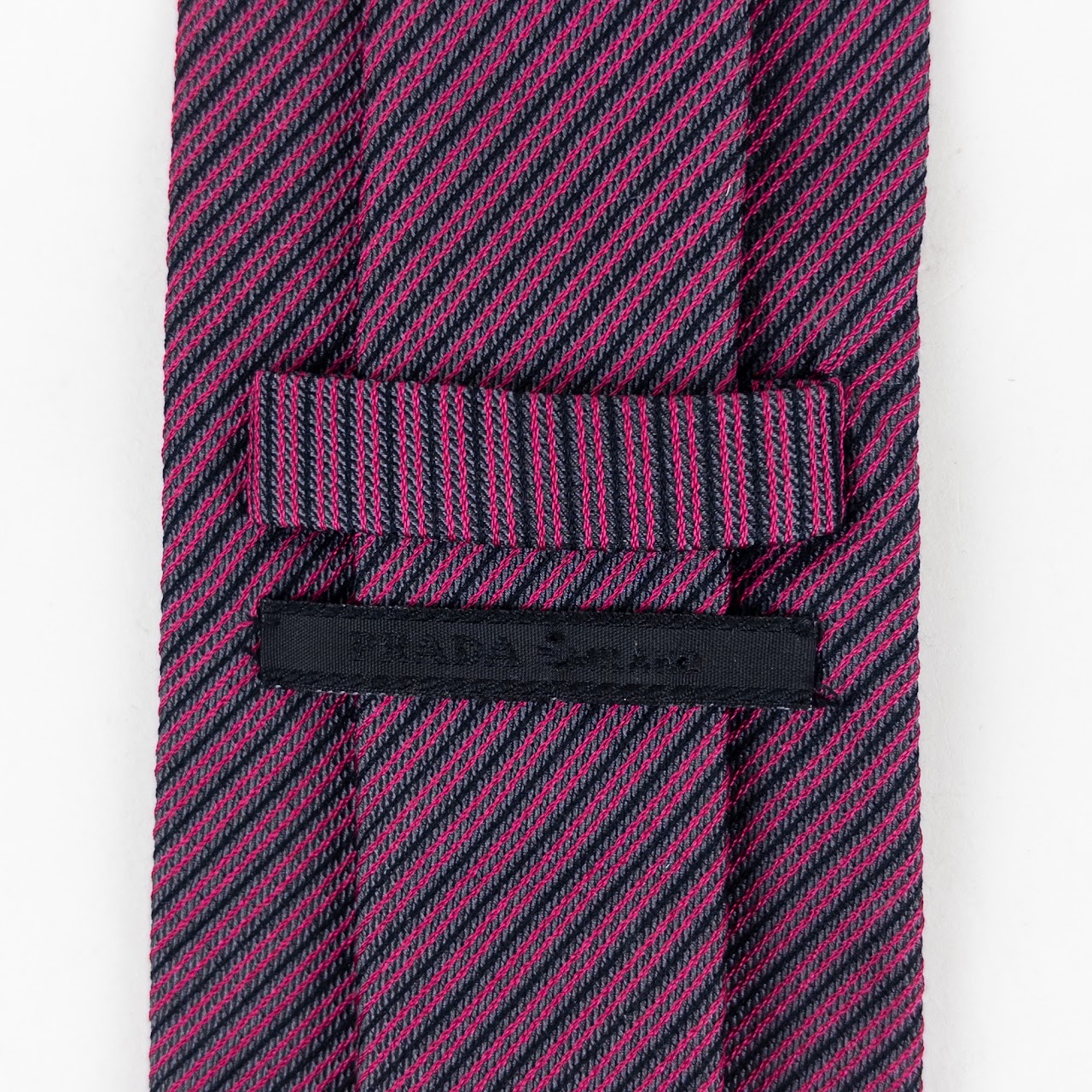 Prada Diagonal Striped Necktie