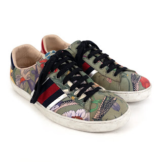 Gucci Ace Flora Snake Canvas Sneakers
