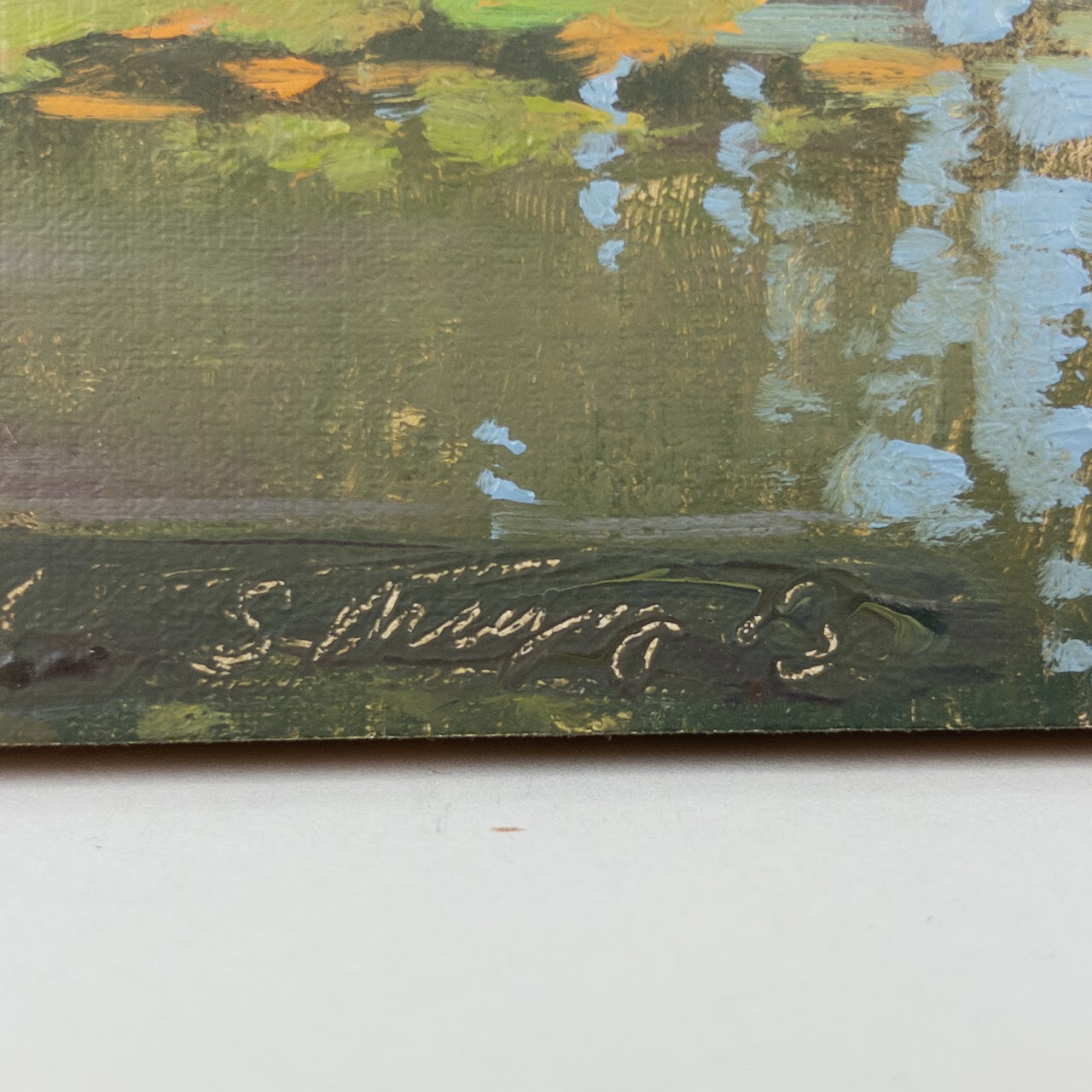 Stephen Magsig "Belle Island Waterlilies" Small Painting