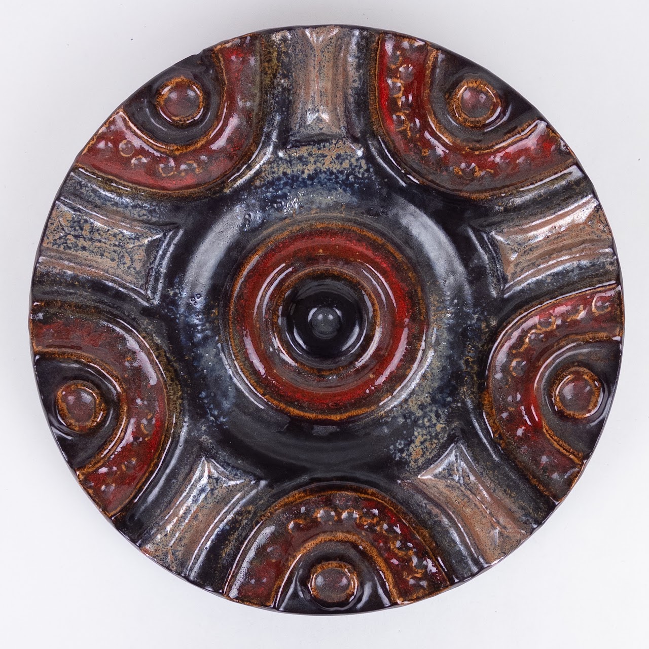 Ceramic Mid Century Decorative Wall Hanging Plate