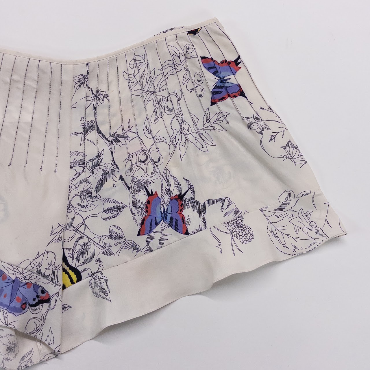 John Galliano Silk Butterfly Shorts