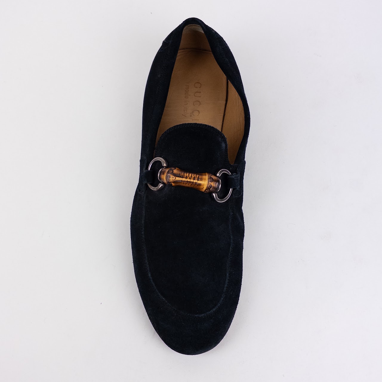 Gucci Bamboo Bit Suede Loafers
