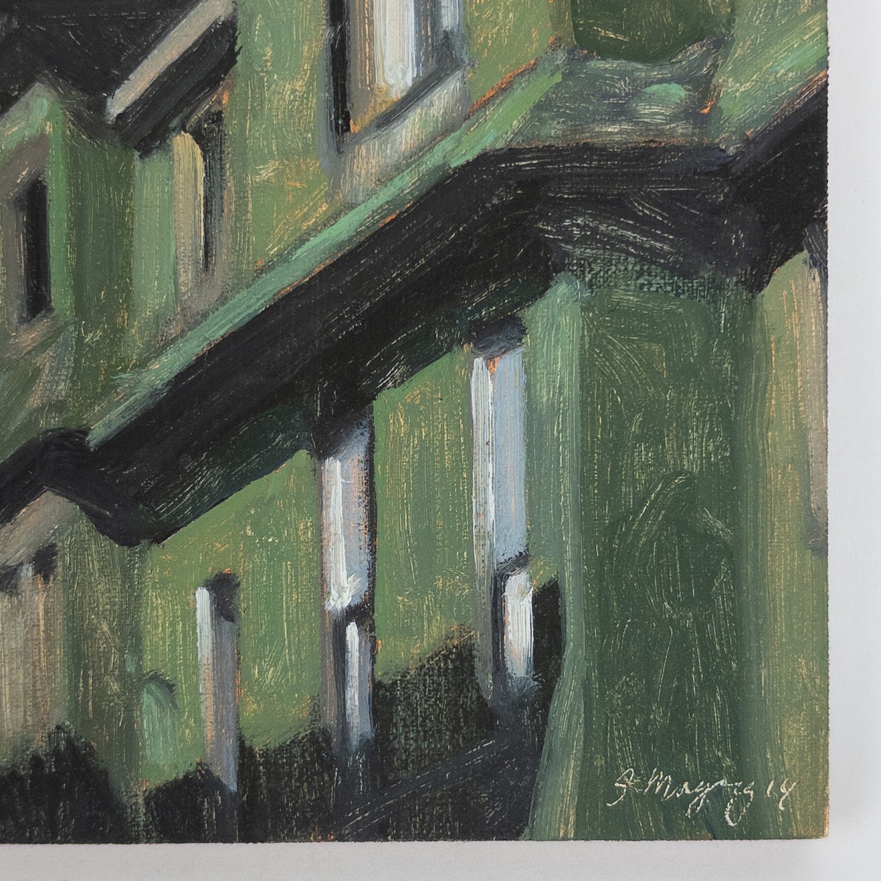 Stephen Magsig "The Green Roof" Small Painting
