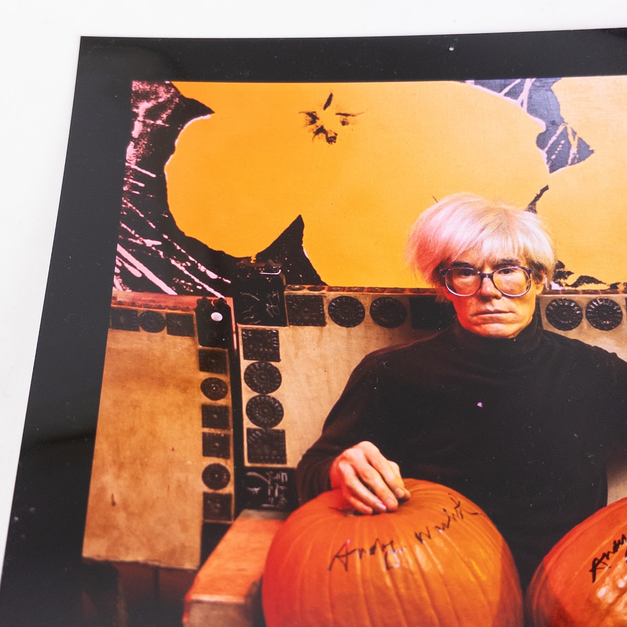 Mario Ruiz  " Andy Warhol with Pumpkins" Photograph