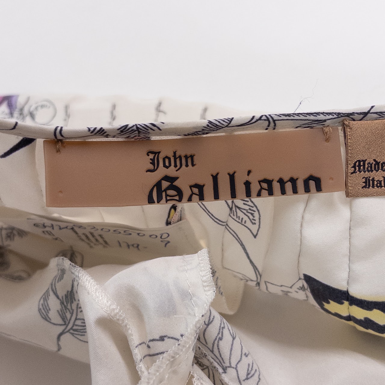 John Galliano Silk Butterfly Shorts