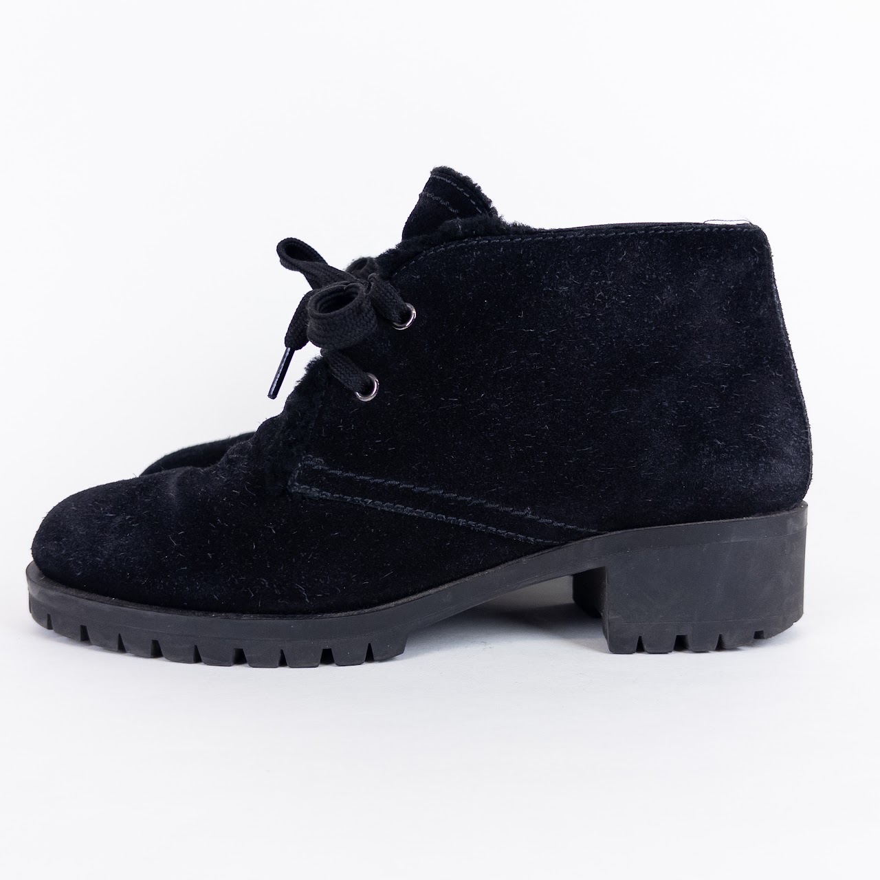 Pradsa Shearling Lined Suede Chukka Boots