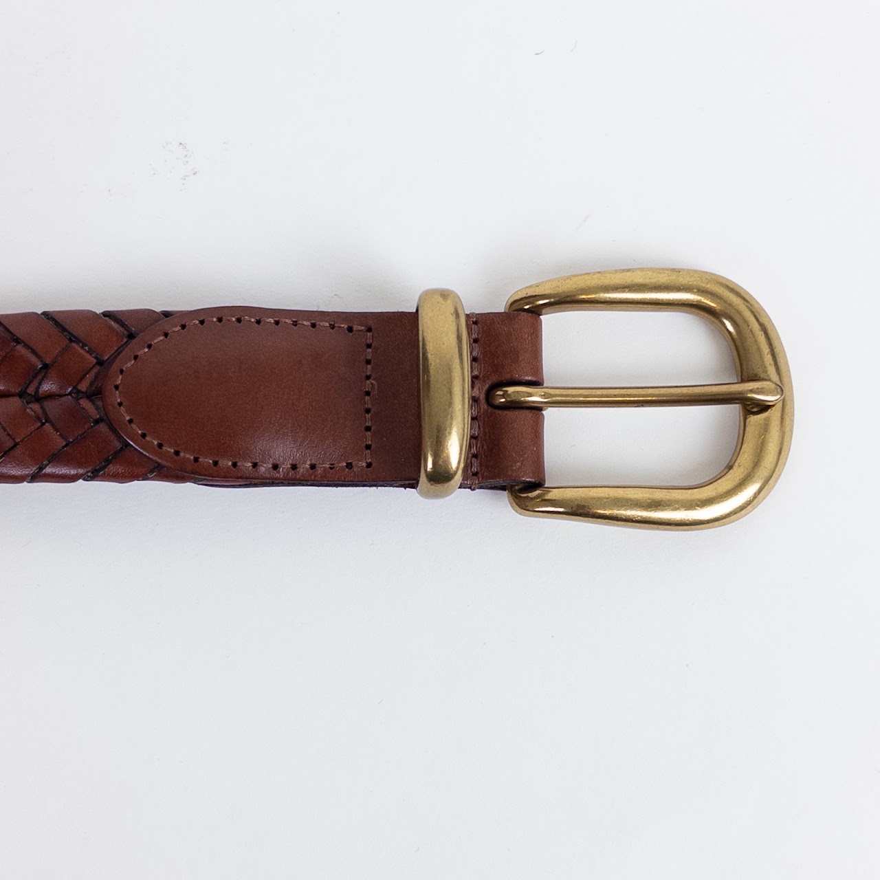 Coach Woven Leather Strap Belt