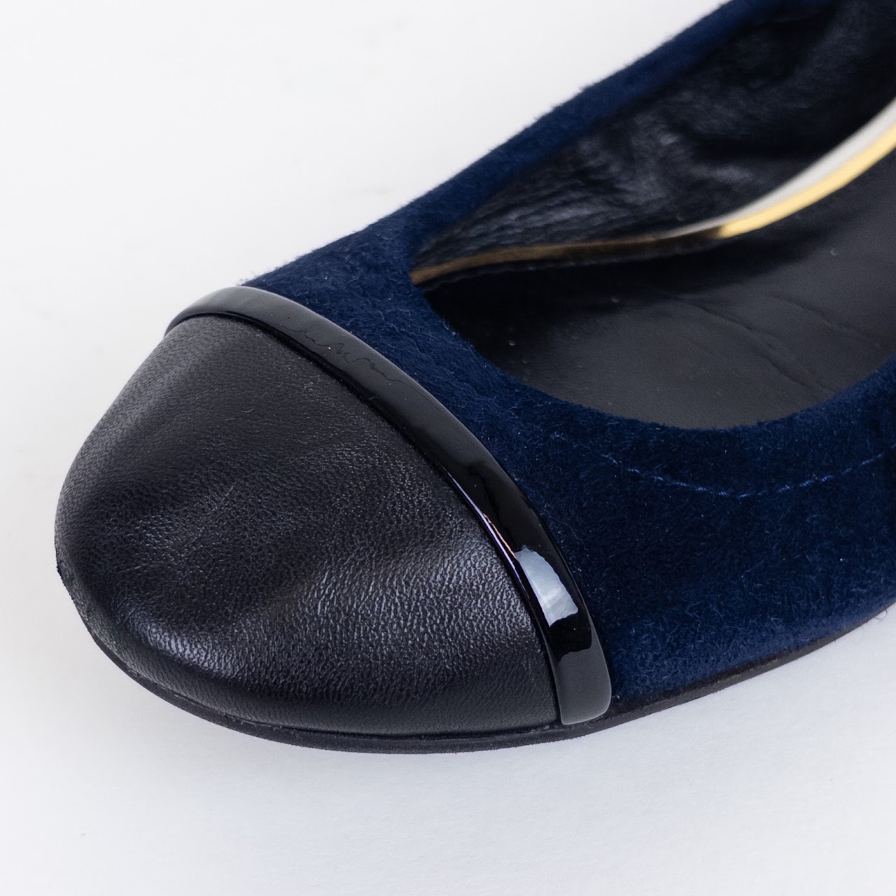 Lanvin Suede and Leather Ballet Flats