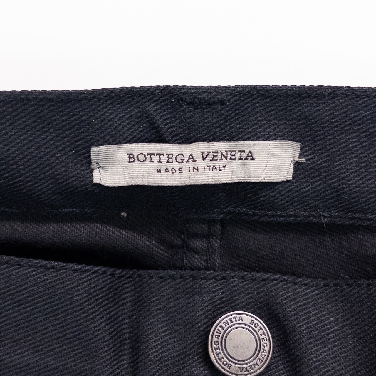 Bottega Veneta Polished Cotton Wide Leg Jeans