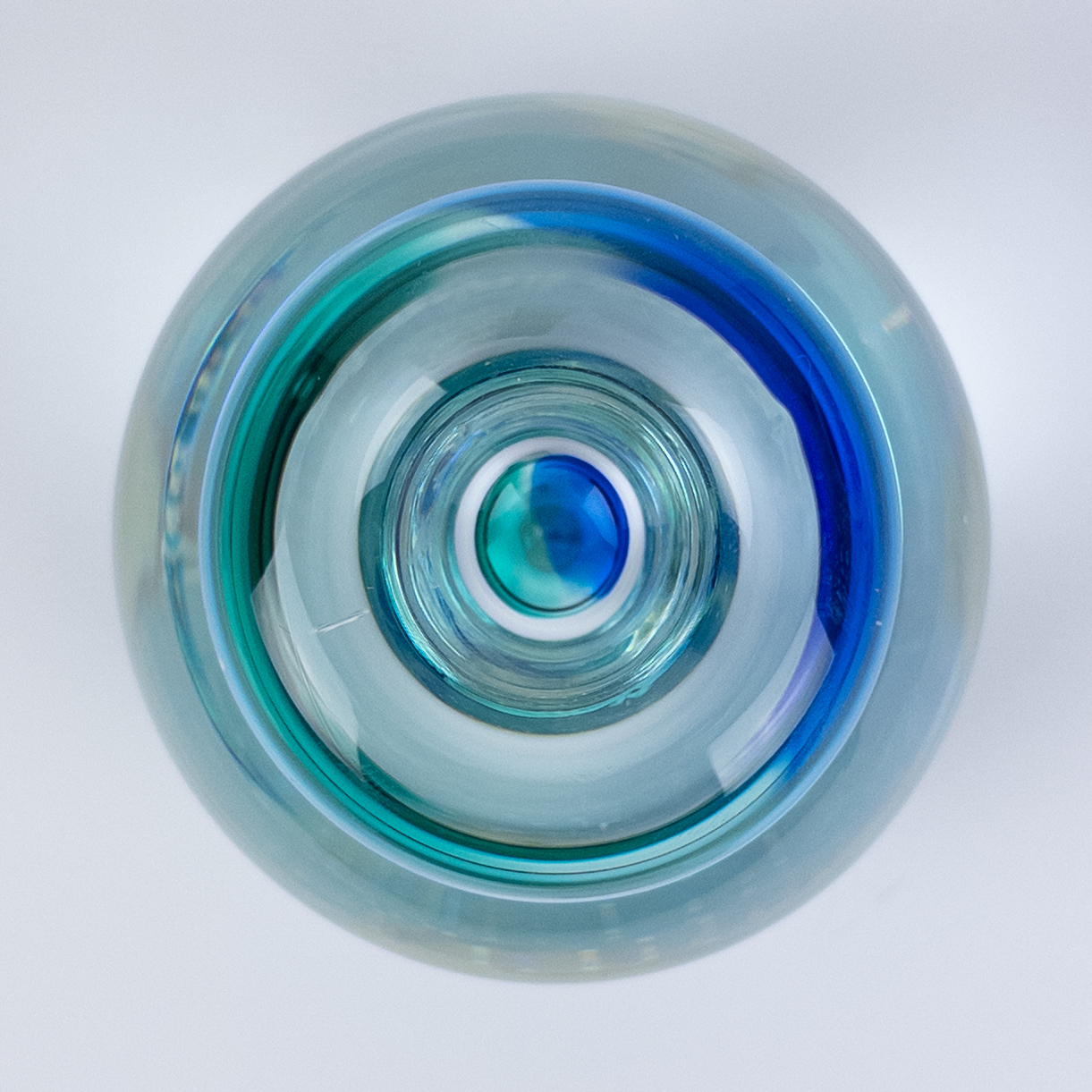 Steninge Slott Sweden Planet Earth Art Glass Candle Holder