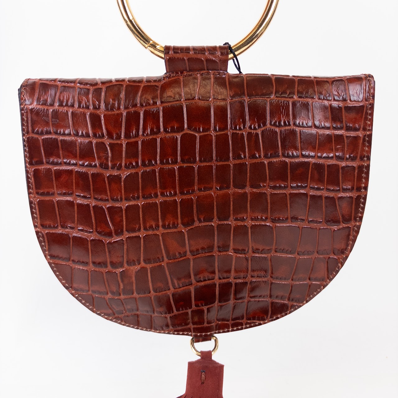 Oriana Rodriguez Embossed Leather Clutch