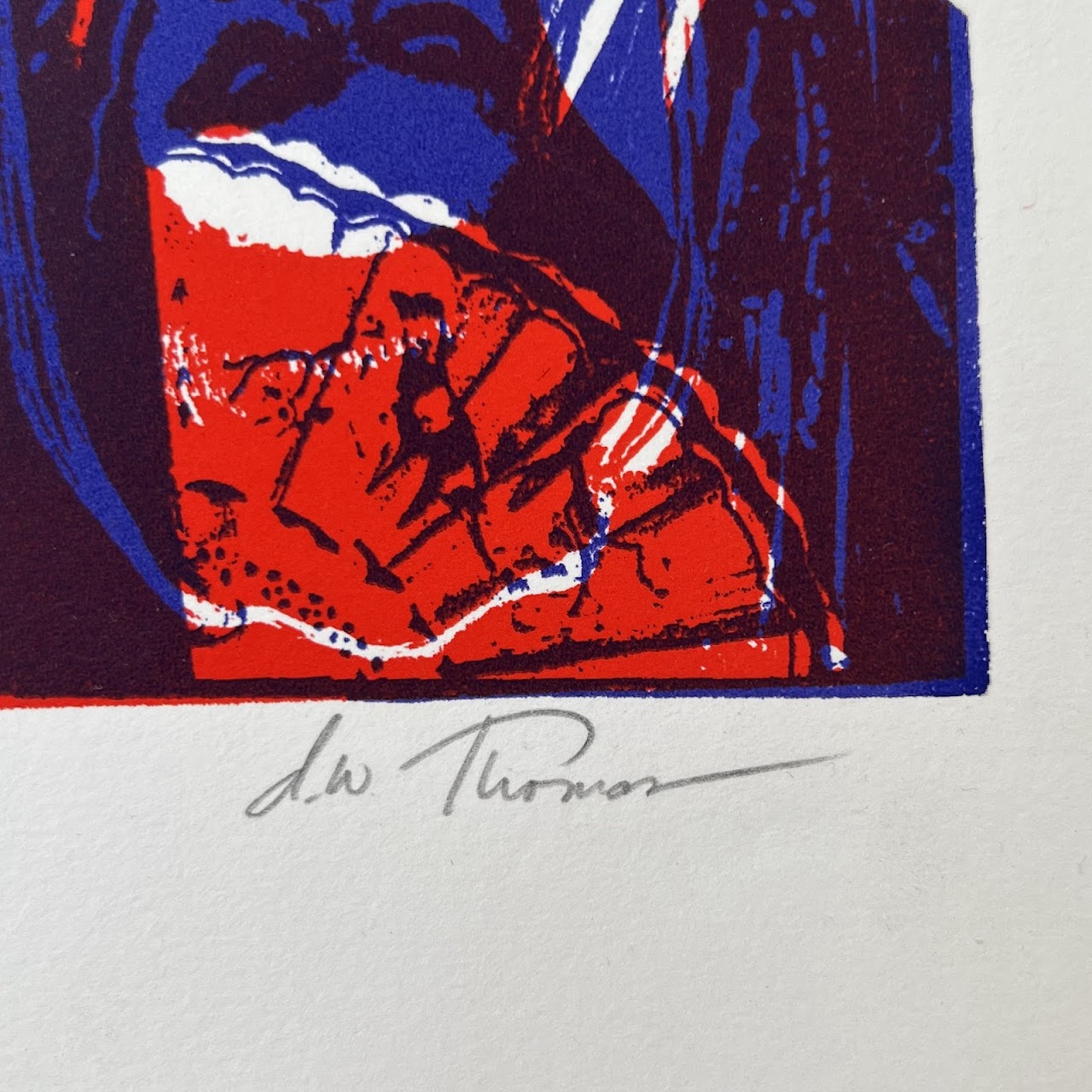 D.W. Thomas Signed Contemporary Pop Art Monoprint